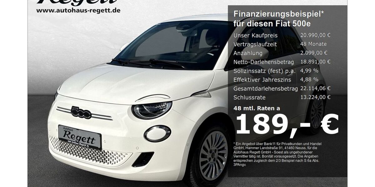 Fiat 500e 11.514 km 20.990 &euro; Soest 59494