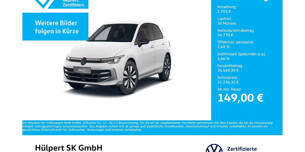 VW Golf 9.648 km 25.322 &euro; Bergkamen 59192