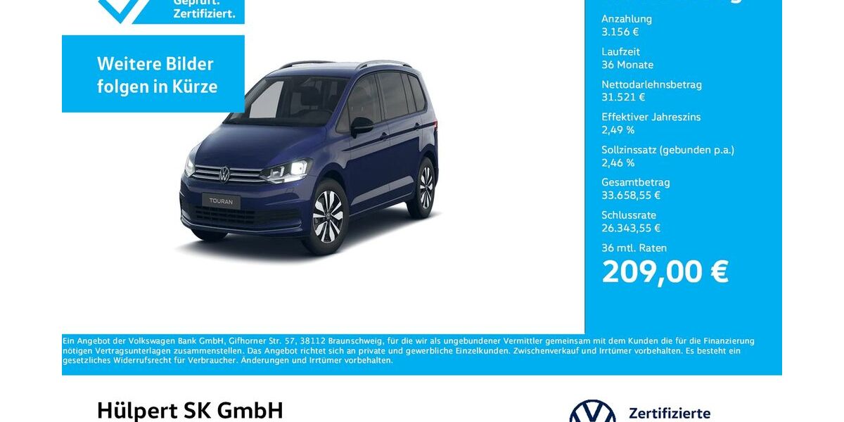 VW Touran 11.819 km 34.677 &euro; Bergkamen 59192