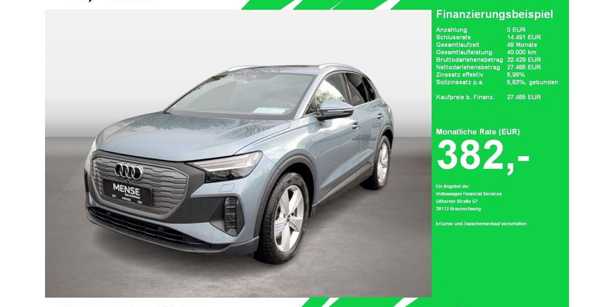 Audi Q4 e-tron 88.421 km 27.485 &euro; Oelde (Stromberg) 59302