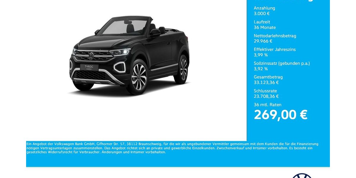 VW T-Roc 6.898 km 32.966 &euro; Unna 59423